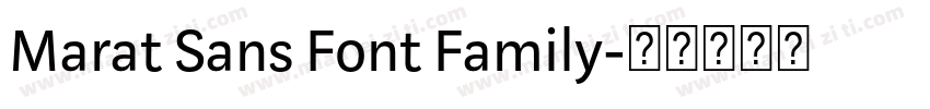 Marat Sans Font Family字体转换
